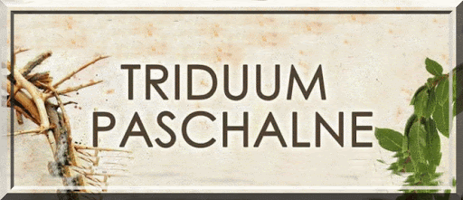 Napis Triduum Paschalne na jasnym tle